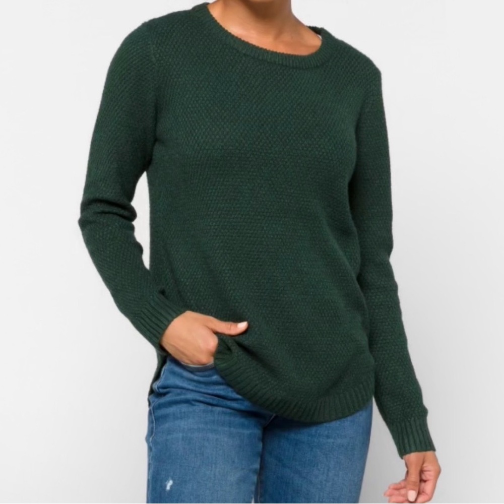 Pink Clover Nickole Textured Sweater, Dark Green - Picture 2 of 4